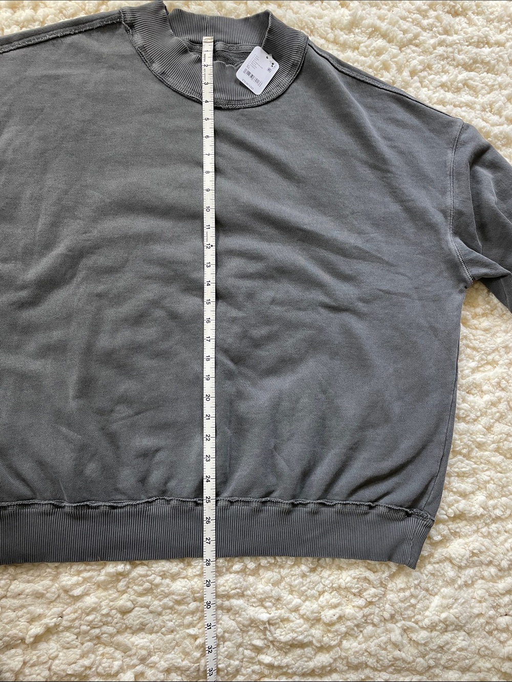 We The Free Oversized Crewneck Sweatshirt in Charcoal Gray - Picture 5 of 9